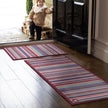 Hug Rug Multi Stripe Red - handmade
