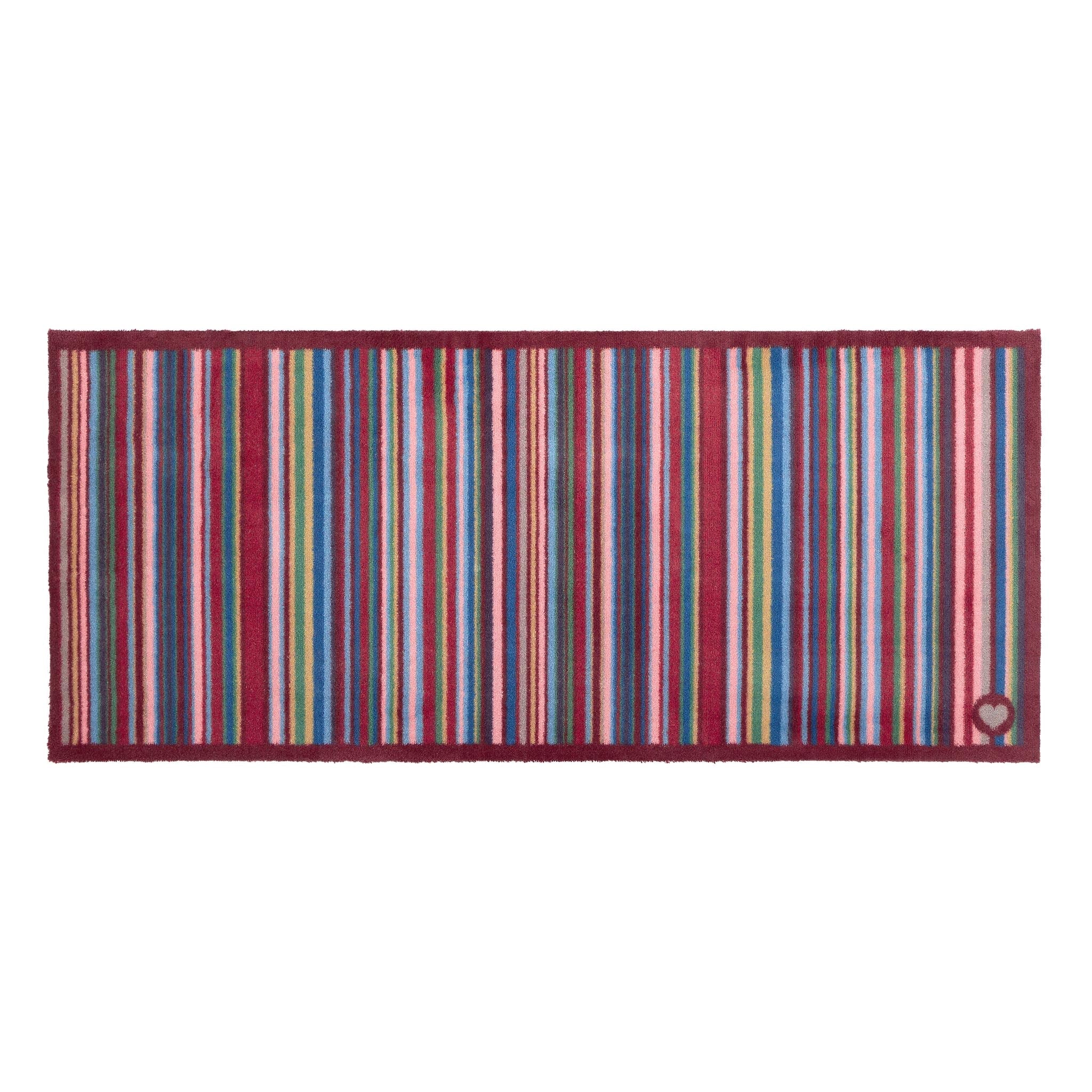 Hug Rug Multi Stripe Red - handmade