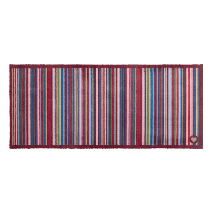 Hug Rug Multi Stripe Red - handmade