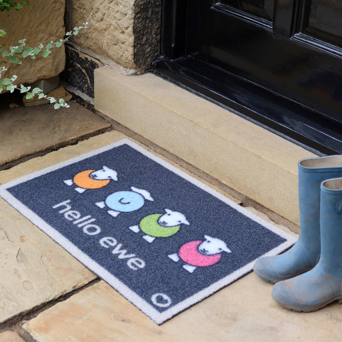 Hug Rug Outdoor Hello Ewe - handmade