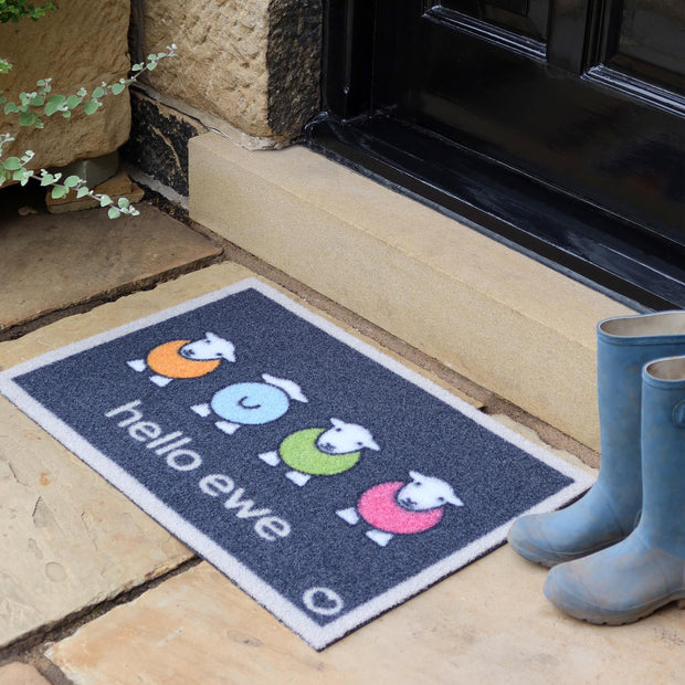 Hug Rug Outdoor Hello Ewe - handmade