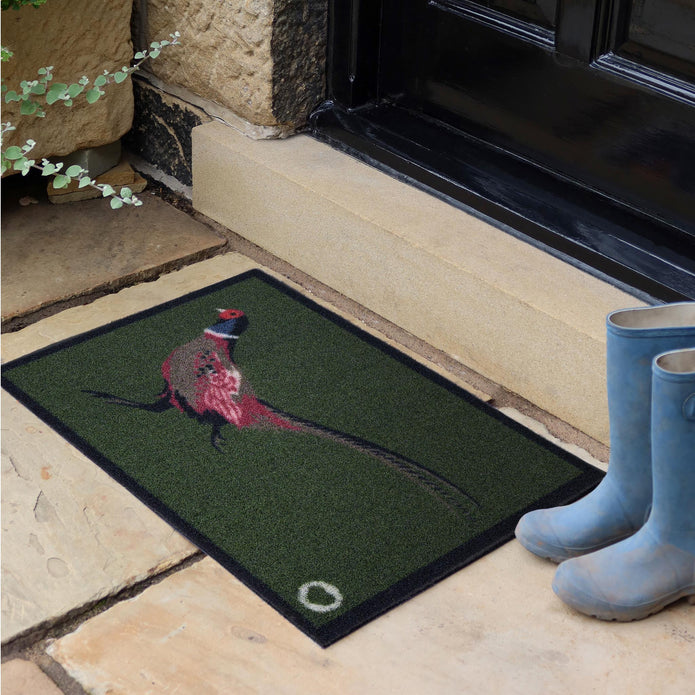 Hug Rug Outdoor Pheasant Green 2 - handmade