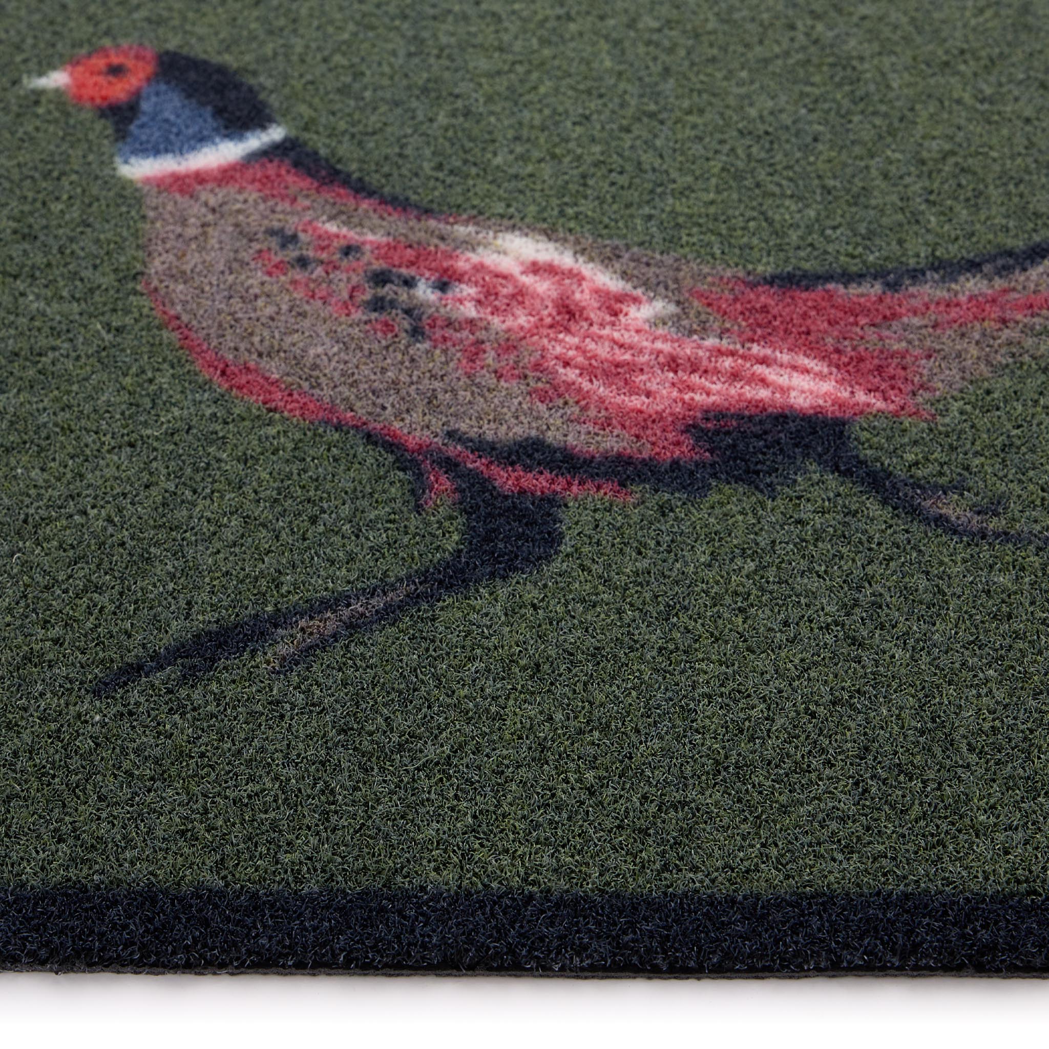 Hug Rug Outdoor Pheasant Green 2 - handmade