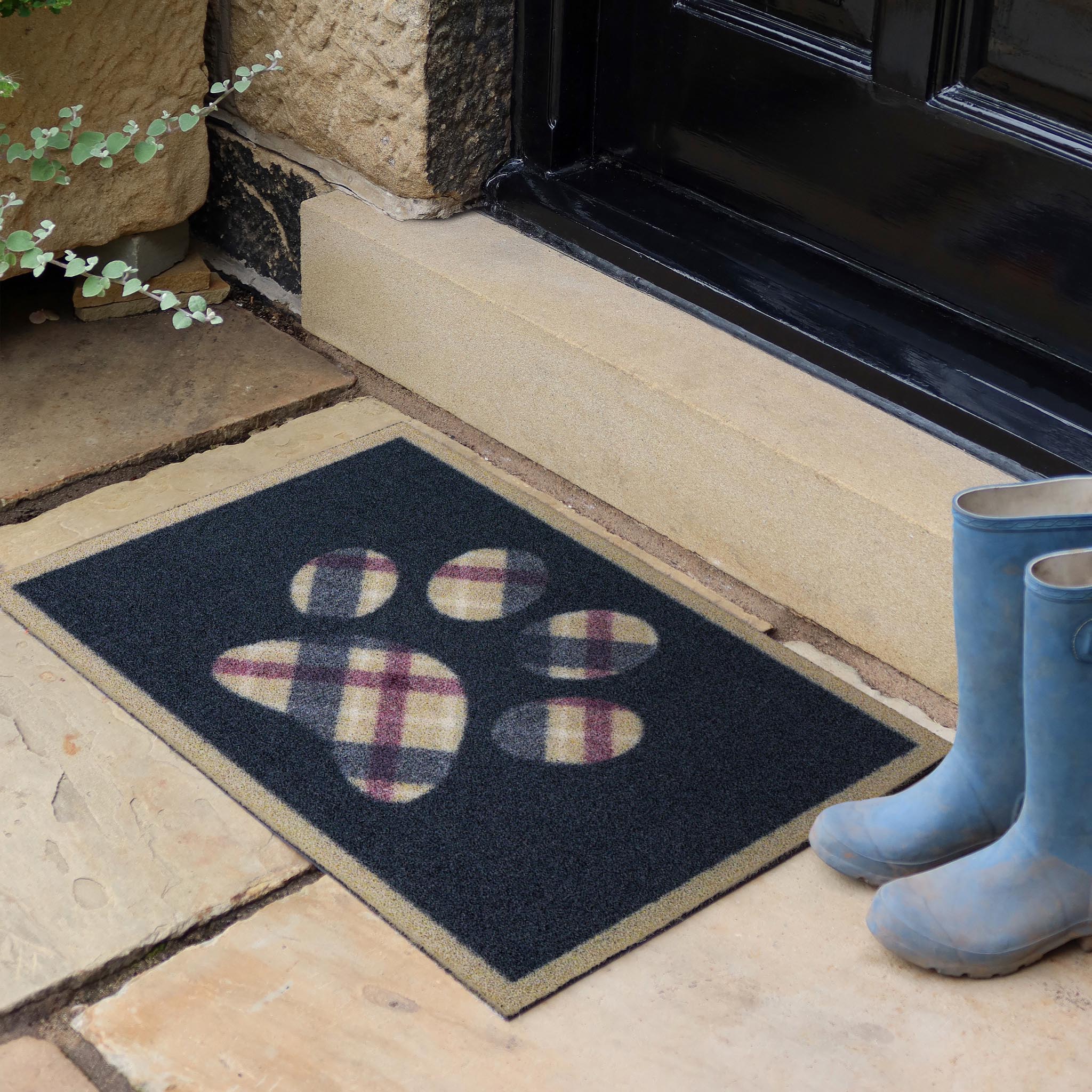 Hug Rug Outdoor Tartan Paw - handmade