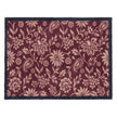 Hug Rug Paisley Floral Burgandy - handmade