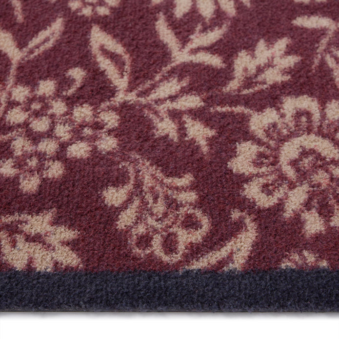 Hug Rug Paisley Floral Burgandy - handmade