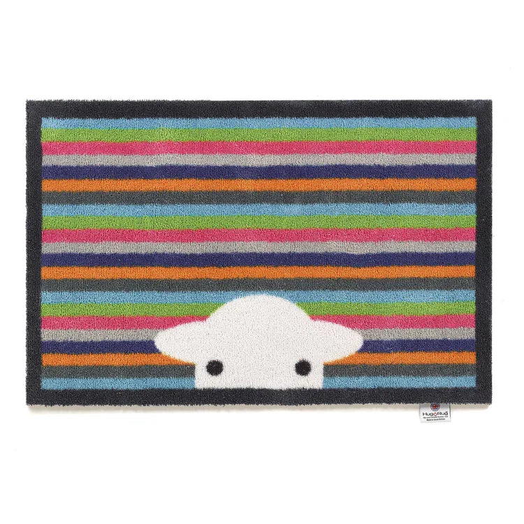 Hug Rug - Peep Stripe Herdy - handmade