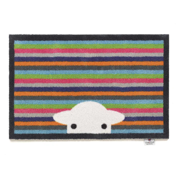 Hug Rug - Peep Stripe Herdy - handmade