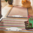 Hug Rug - Peep Stripe Herdy - handmade