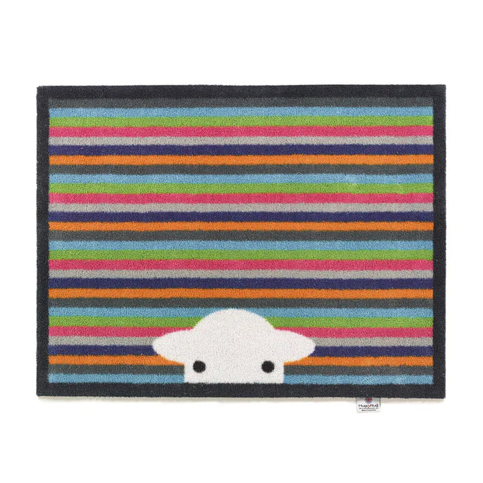 Hug Rug - Peep Stripe Herdy - handmade