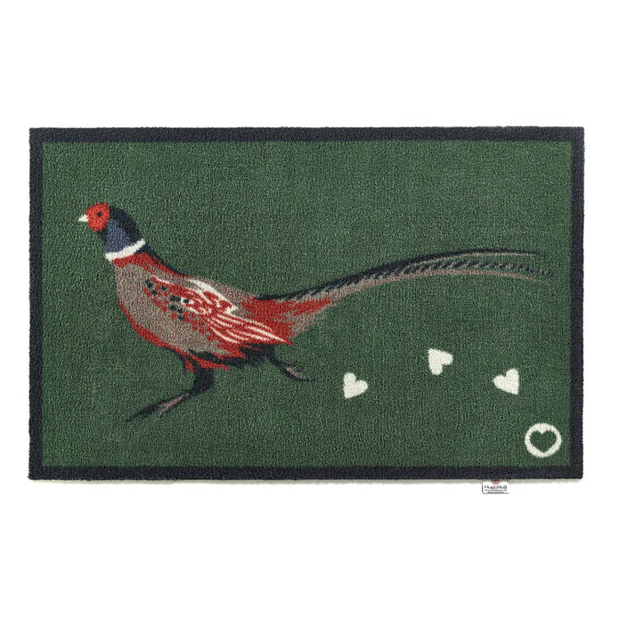 Hug Rug - Pheasant 2 (Green) - handmade
