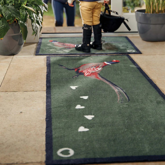 Hug Rug - Pheasant 2 (Green) - handmade