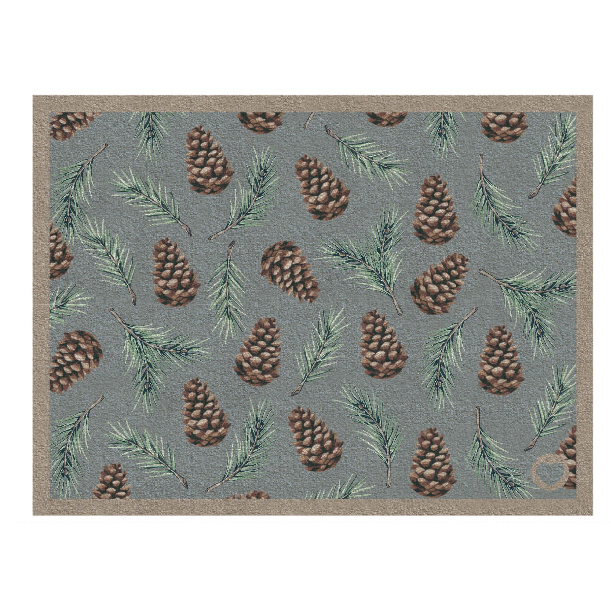 Hug Rug Pinecones - handmade
