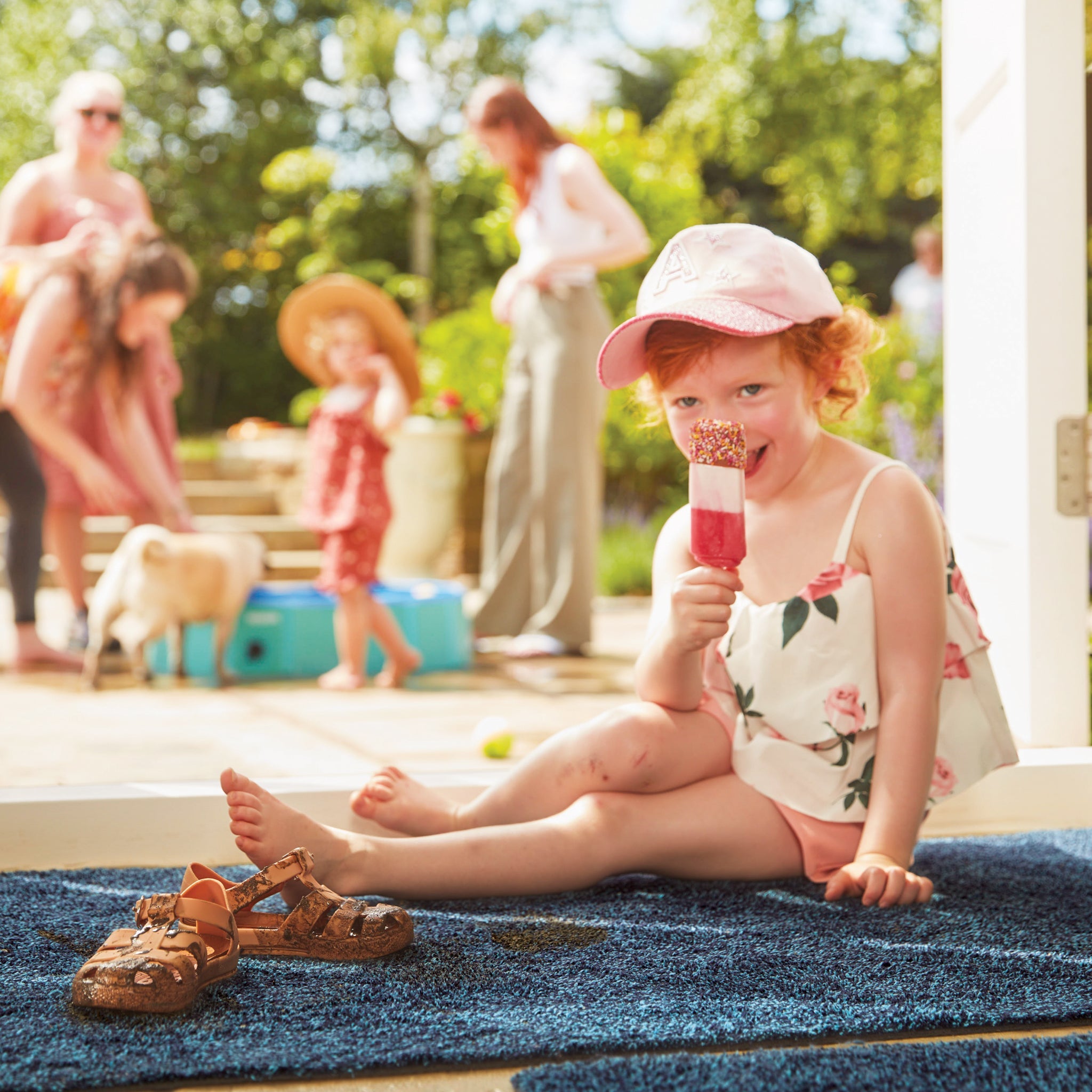 Hug Rug - Plain Indigo - handmade