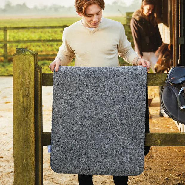 Hug Rug - Plain Light Grey - handmade