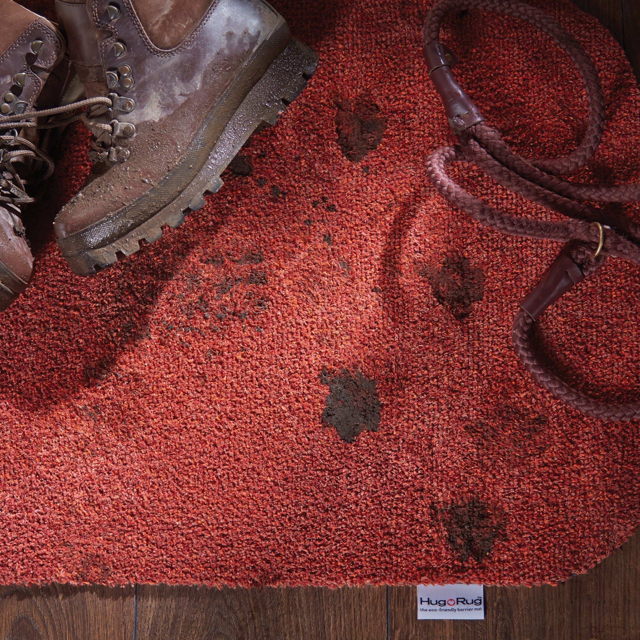 Hug Rug - Plain Terracotta - handmade