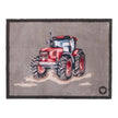 Hug Rug Red Farmyard Tractor - handmade