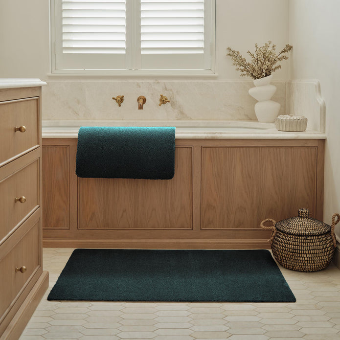 Hug Rug Sense Bath - Forest Green - handmade