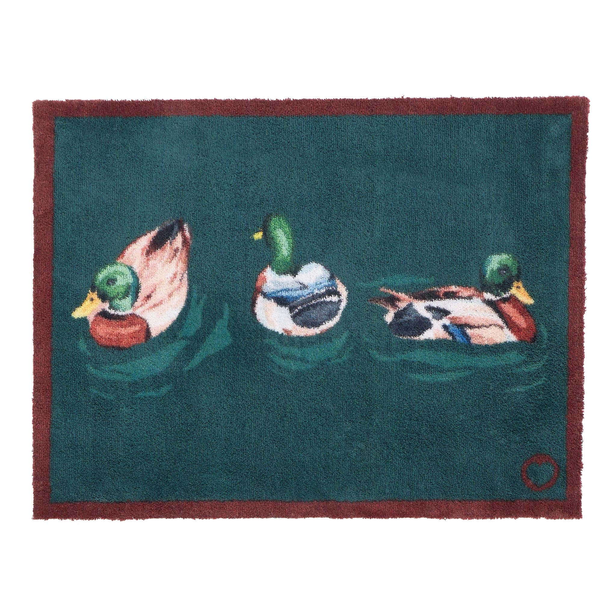 Hug Rug Swimming Ducks Teal - handmade