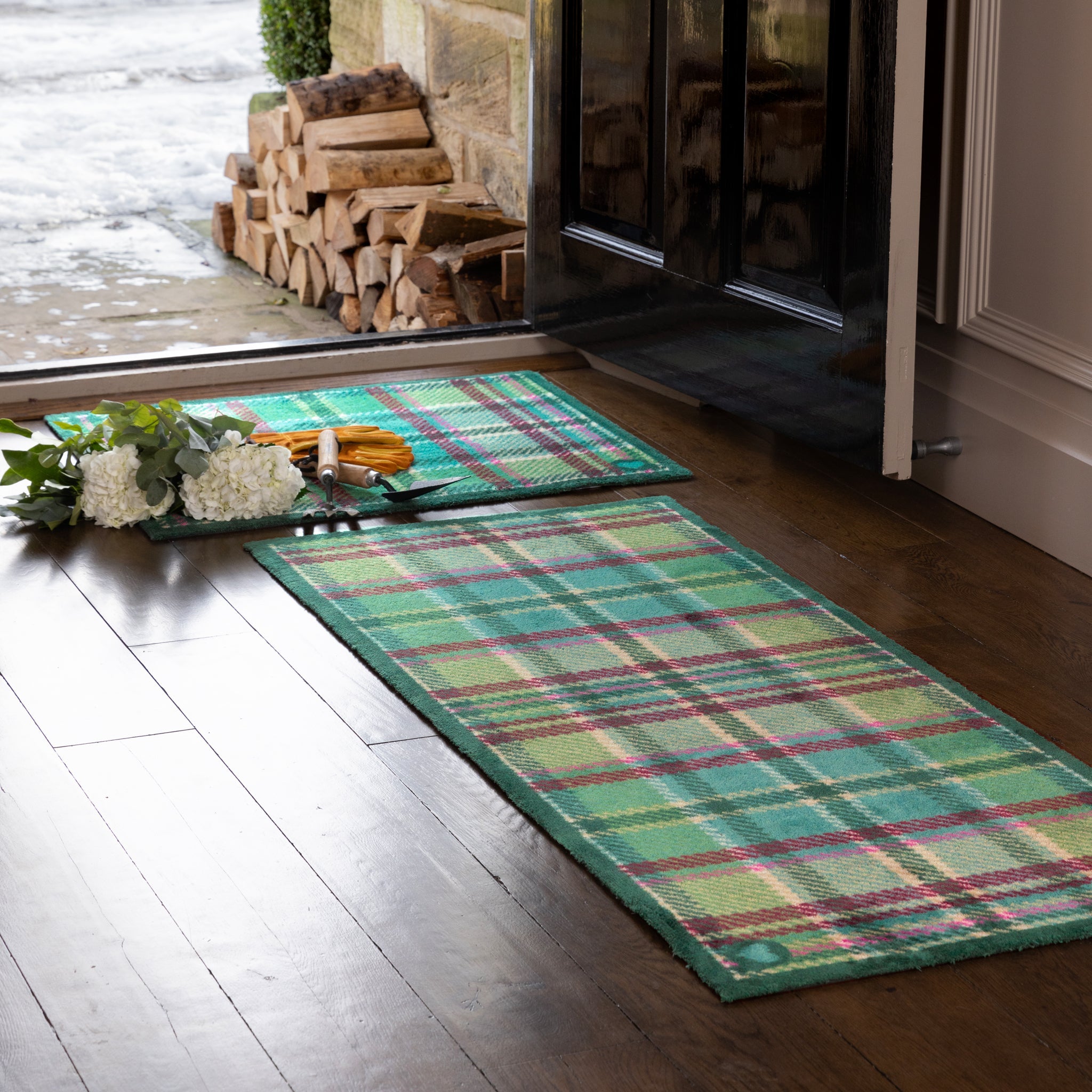 Hug Rug Tartan Green - handmade