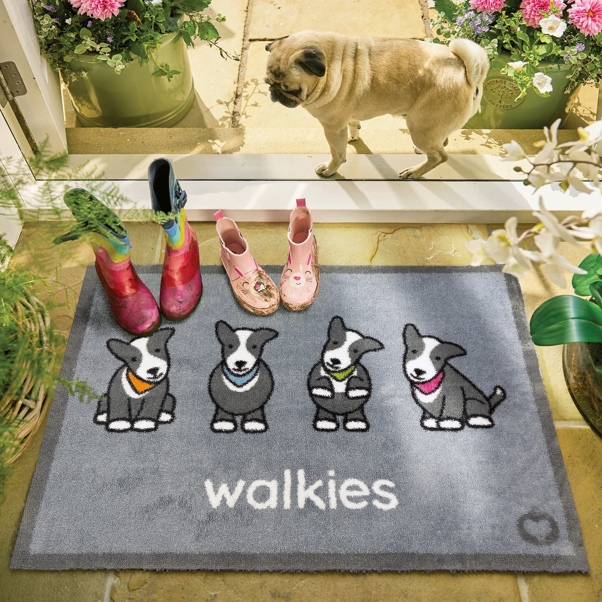 Hug Rug - Walkies Herdy - handmade
