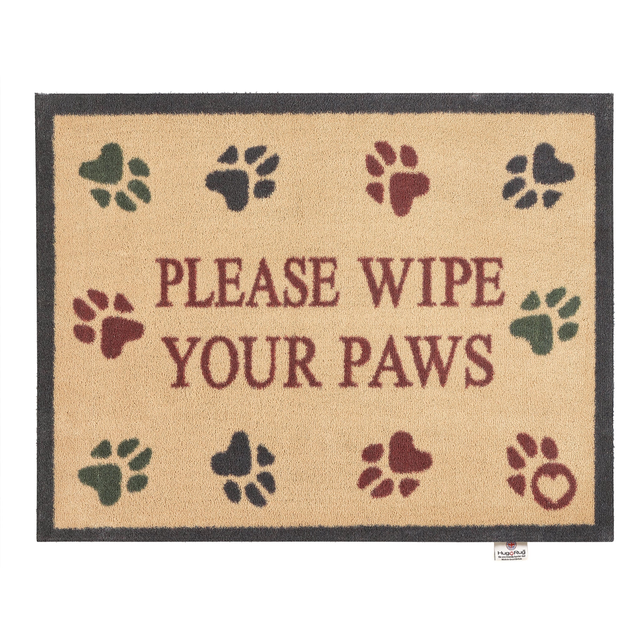 Hug Rug Wipe Your Paws Beige - handmade