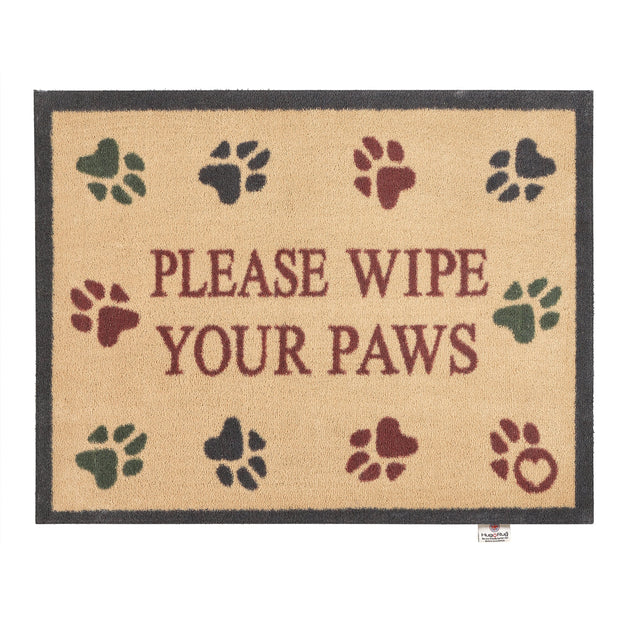 Hug Rug Wipe Your Paws Beige - handmade