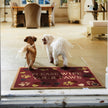 Hug Rug Wipe Your Paws Burgundy - handmade
