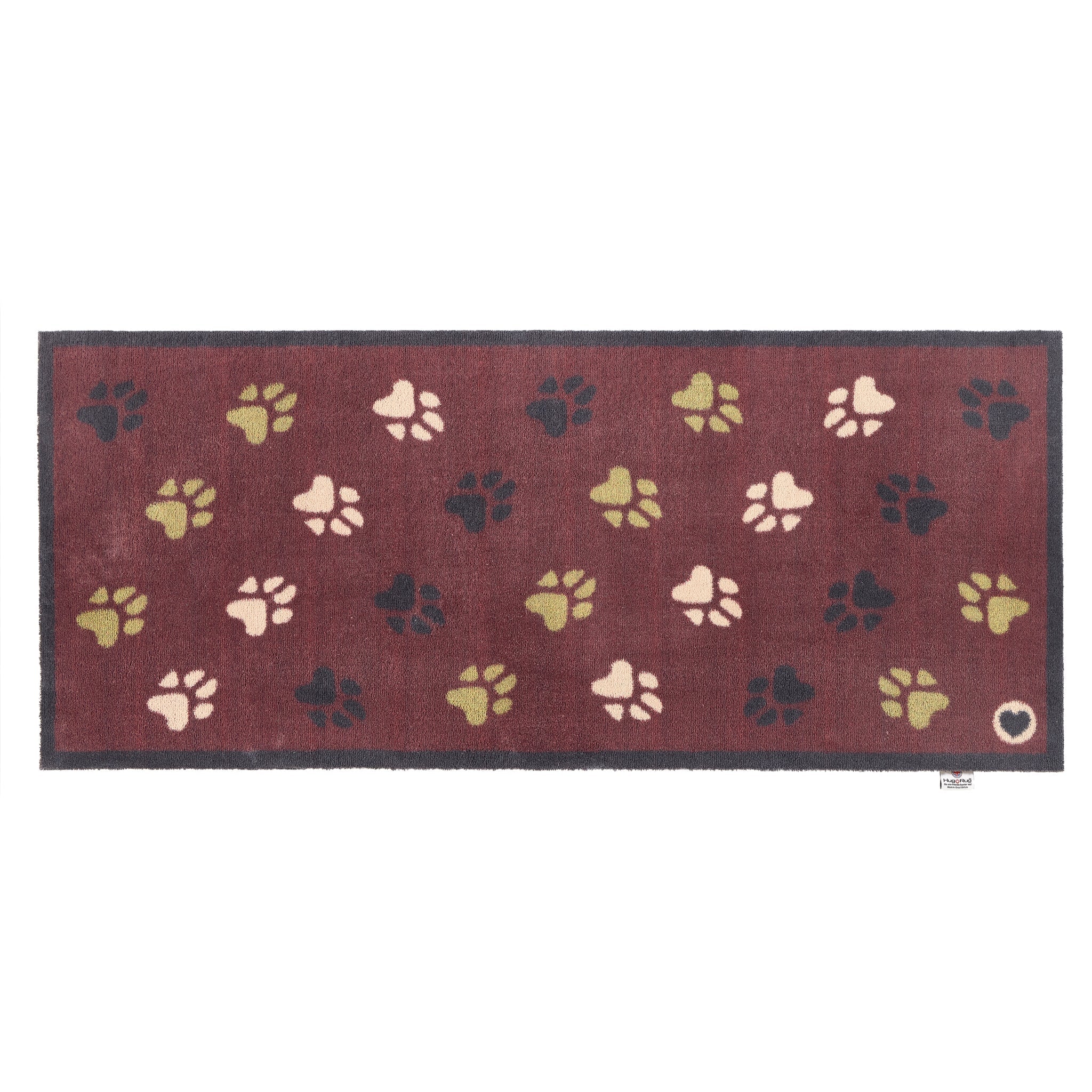 Hug Rug Wipe Your Paws Burgundy - handmade