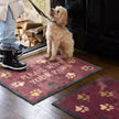 Hug Rug Wipe Your Paws Burgundy - handmade