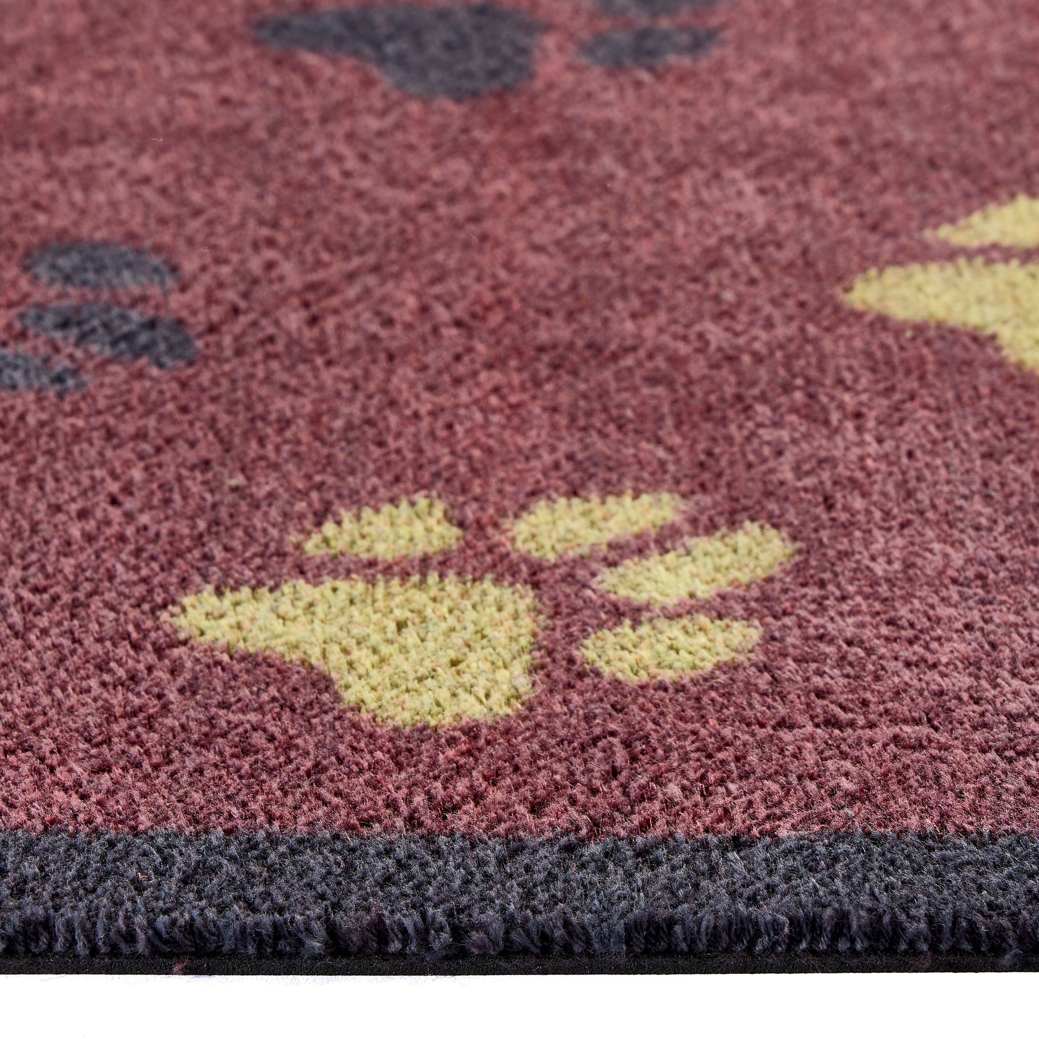 Hug Rug Wipe Your Paws Burgundy - handmade