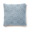 Hug Rug Woven Diamond Cushion Denim Blue - handmade