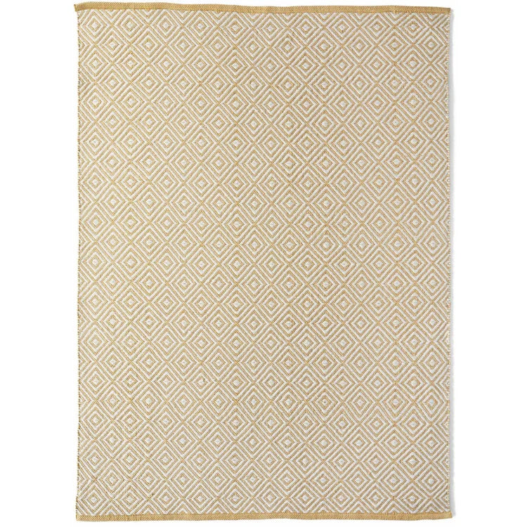Hug Rug Woven Diamond Rug Gold - handmade