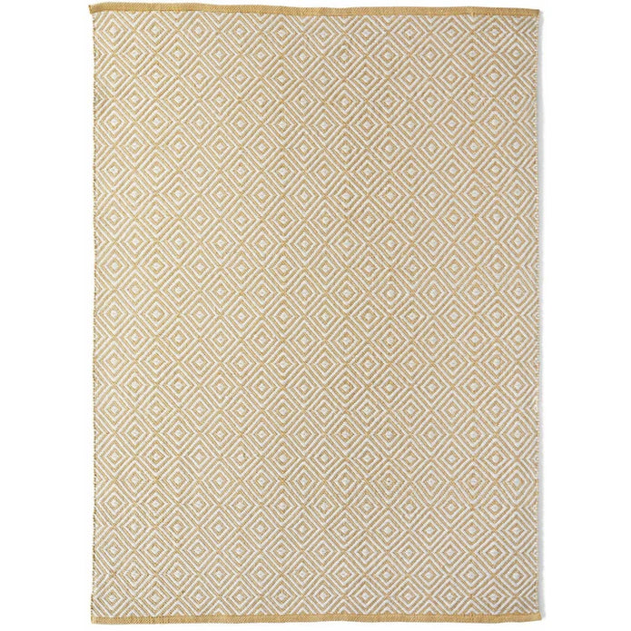 Hug Rug Woven Diamond Rug Gold - handmade