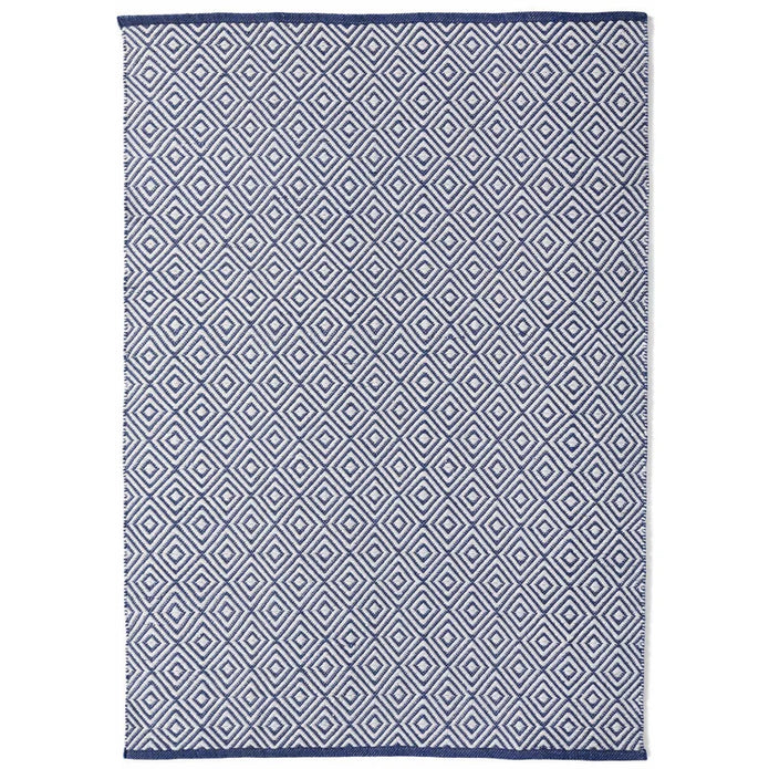 Hug Rug Woven Diamond Rug Navy - handmade
