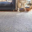 Hug Rug Woven Diamond Rug Navy - handmade