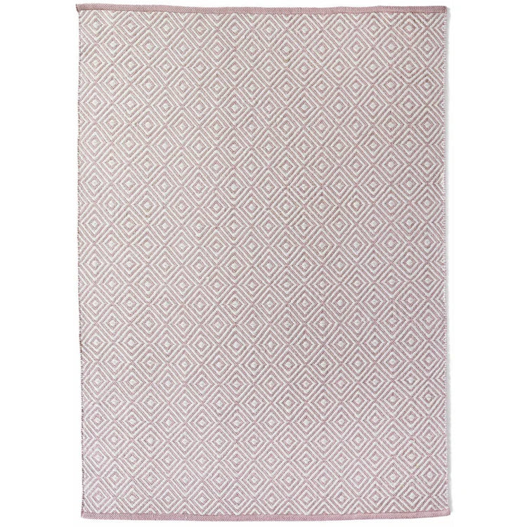Hug Rug Woven Diamond Rug Rose - handmade