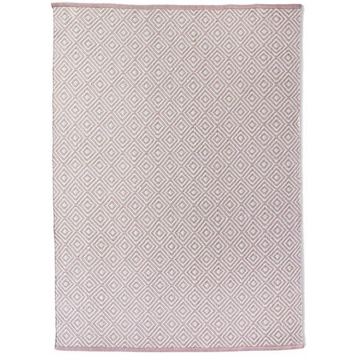 Hug Rug Woven Diamond Rug Rose - handmade