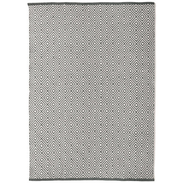 Hug Rug Woven Diamond Rug Warm Grey - handmade