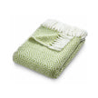Hug Rug Woven Diamond Throw Green - handmade