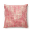 Hug Rug Woven Herringbone Cushion Coral Pink - handmade