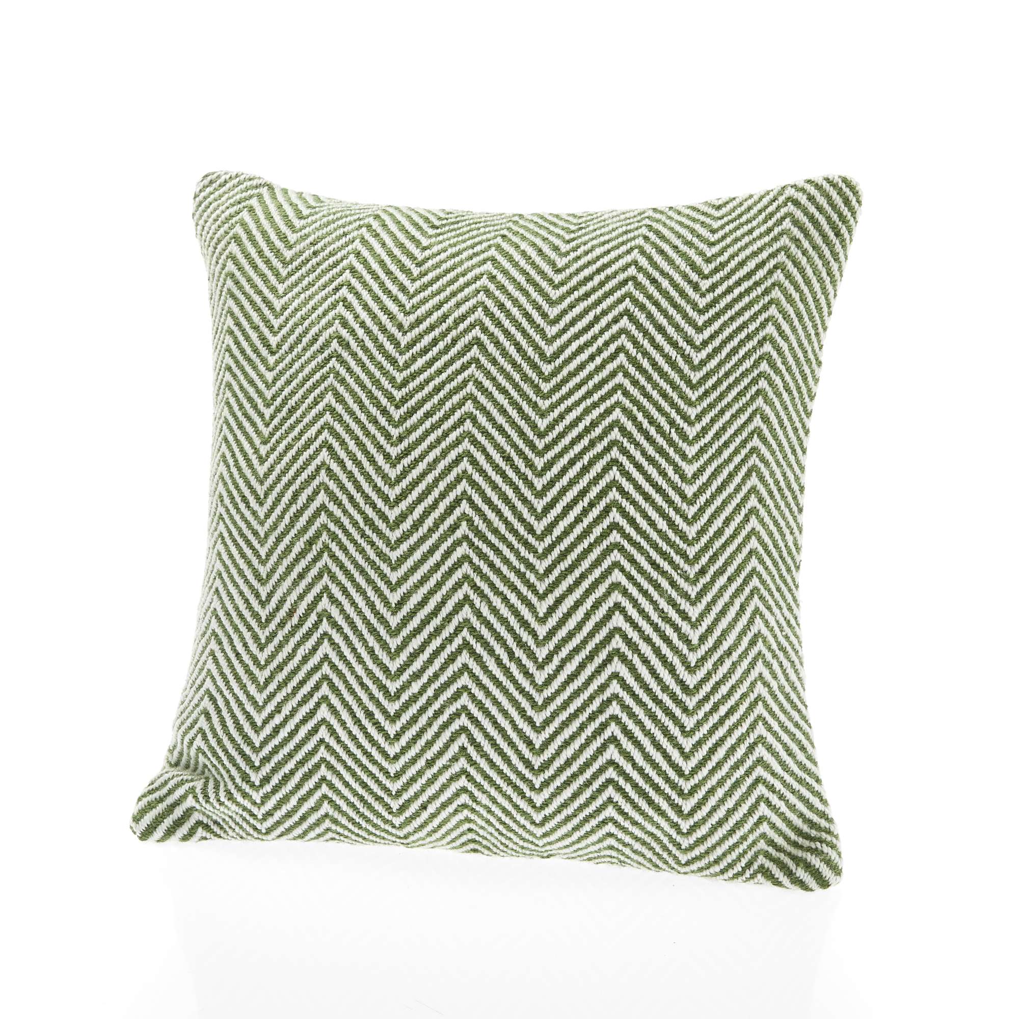 Hug Rug Woven Herringbone Cushion Dark Green - handmade