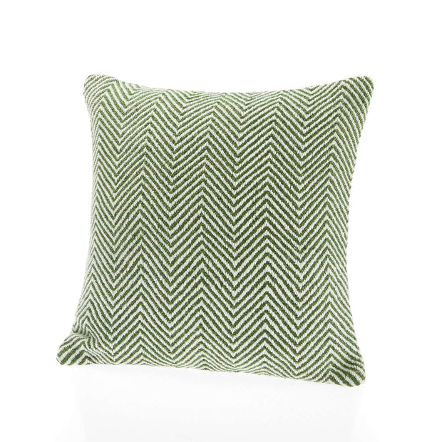 Hug Rug Woven Herringbone Cushion Dark Green - handmade