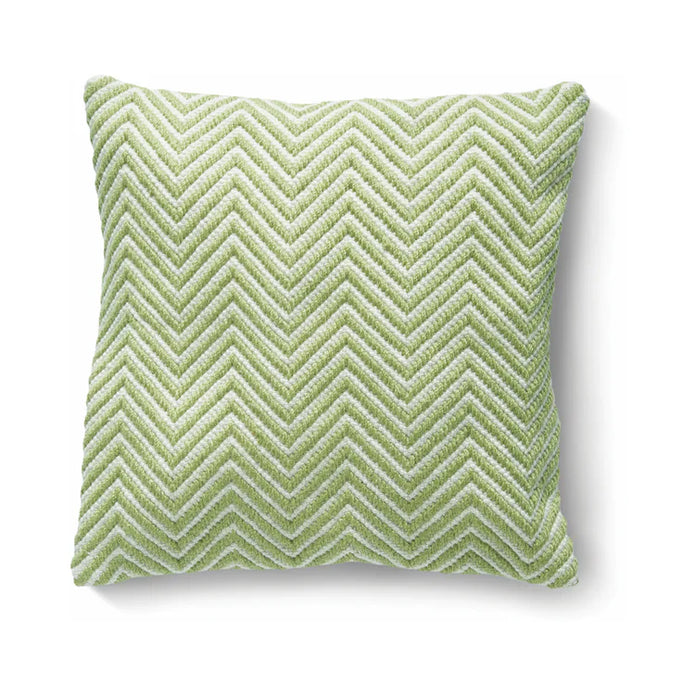 Hug Rug Woven Herringbone Cushion Green - handmade