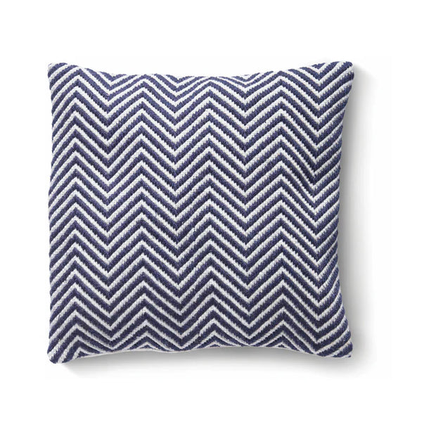 Hug Rug Woven Herringbone Cushion Navy - handmade
