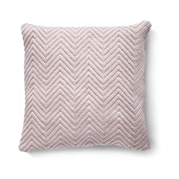 Hug Rug Woven Herringbone Cushion Rose - handmade