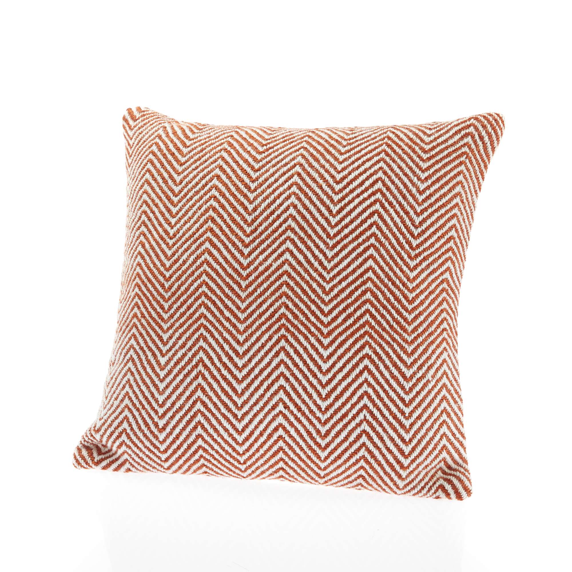 Hug Rug Woven Herringbone Cushion Rust - handmade