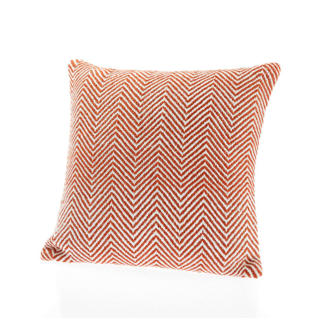Hug Rug Woven Herringbone Cushion Rust - handmade