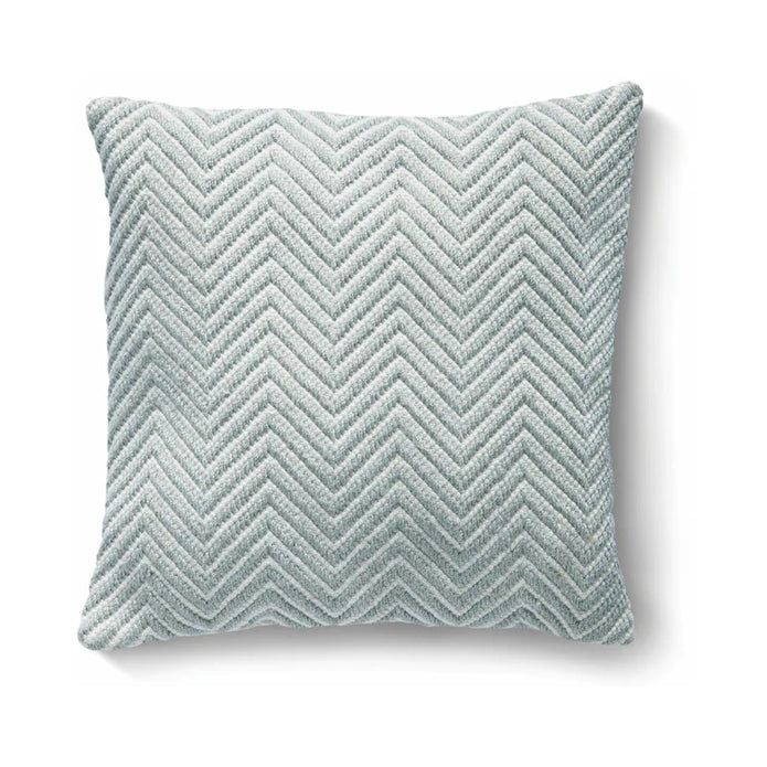 Hug Rug Woven Herringbone Cushion Sky Grey - handmade