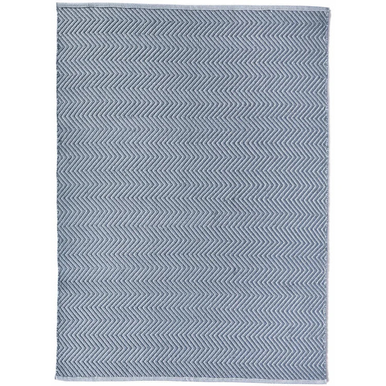 Hug Rug Woven Herringbone Rug Denim Blue - handmade